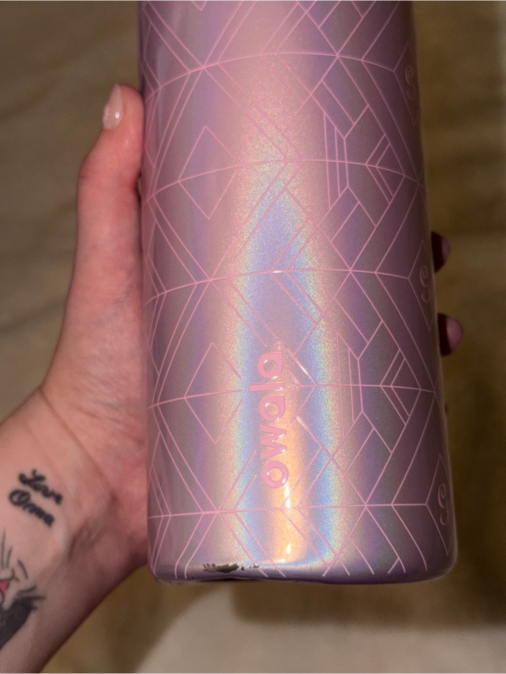 Glinda Pink-Lavender Owala Stainless Water Bottle (Noticeable Dent) - Picture 3 of 6